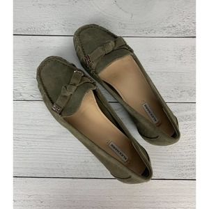 Alex Marie Dillards Women's Size 7 Green Halden Leather Slip On Loafers Shoes